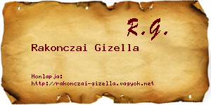 Rakonczai Gizella névjegykártya