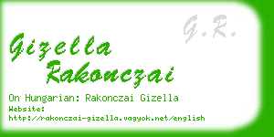 gizella rakonczai business card